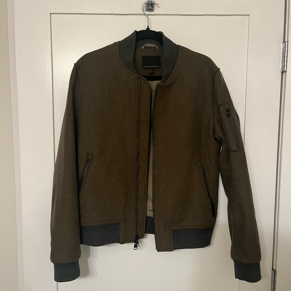 Banana Republic Italian Melton Bomber Jacket